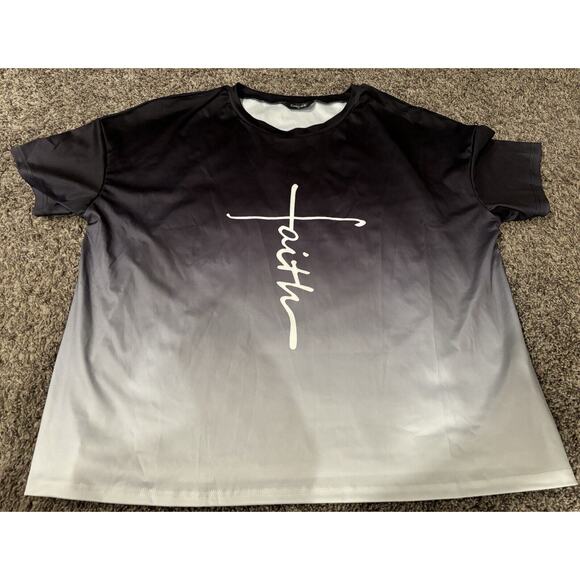 Chicme Faith Blouse Blue And White Size 3x New - Picture 1 of 6